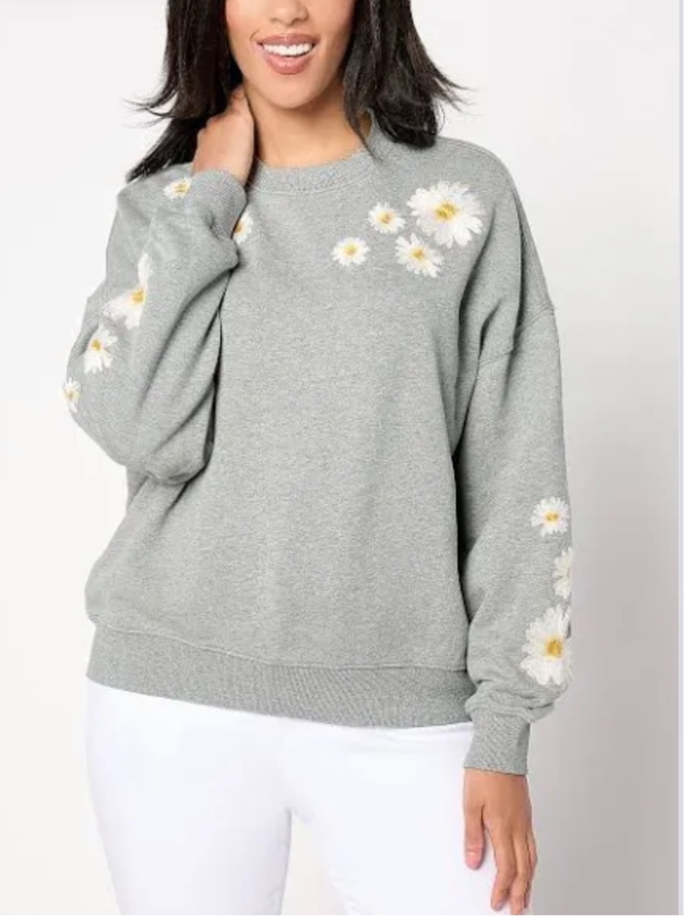 Size Large NWT Driftwood Jeans Teddy Crewneck Pullover - Daisy